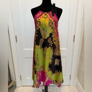 Sauvage Silk Resort Dress Midi- one size fits all